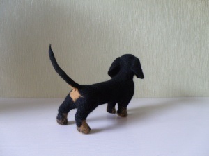 Wool dachshund pas-cu-pas master-clasa pe felting uscat