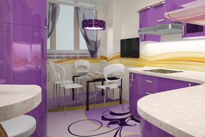 Lila konyha létrehozni egy látványos és kényelmes helyet - kuhnyagid - kuhnyagid