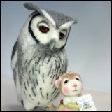Owl cu ace de tricotat