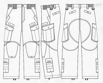 Pantalonii tactici din Rusia coaseau arme populare