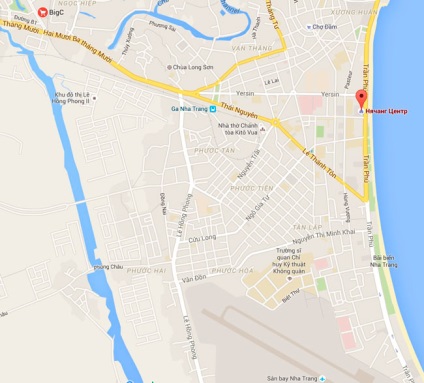 Üzleti Nha Trang központ, üzletek Térkép