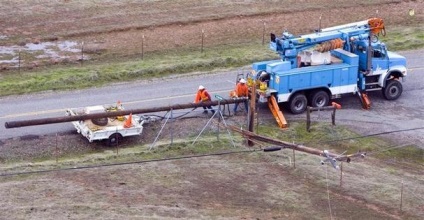 Szerelési oszlopok villamosenergia adott folyamat