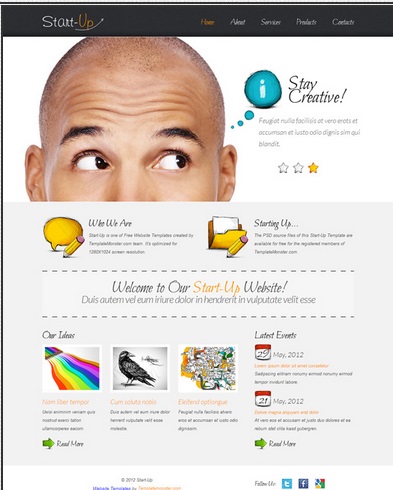 Șablon pentru cms-ul de imagine, blog despre crearea și promovarea site-urilor web