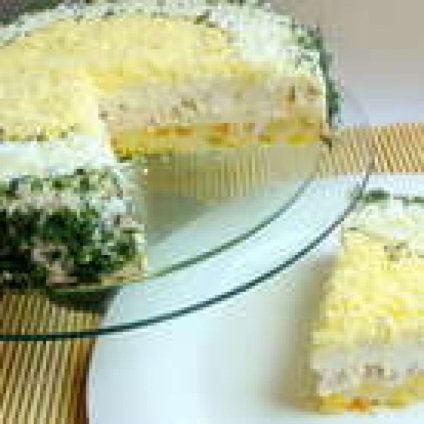 Snack tort-brânză tort cu pui
