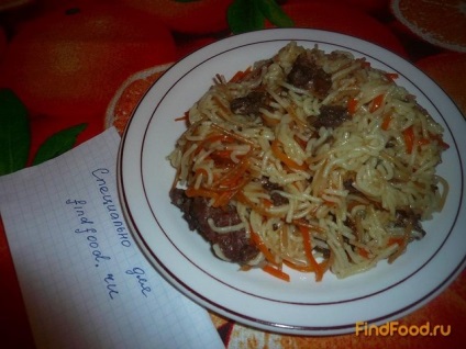 Fried Vermicelli cu prescris coapte cu fotografie