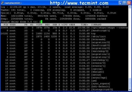 12 Comanda de top cu exemple pe linux