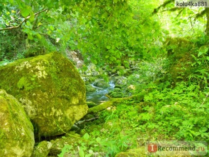 Abhazia, cascada Zhoekvar și cheiul, vechile ecartamente - 