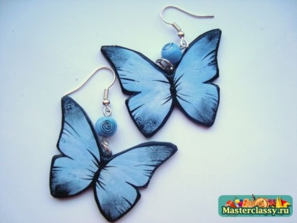 Szerzői fülbevaló „trópusi pillangó”