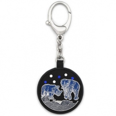 Keychain - elefant albastru și rinocer albastru, magazin online 