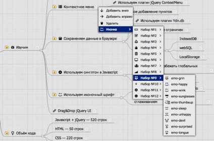 Do «mindmap» javascript helyi tároló a böngésző-alapú adatokat a homokozóban - kézműves