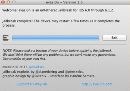 Jailbreak ios 6 alkalmazásával 1 evasi0n