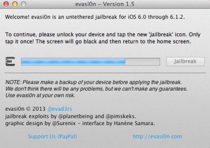 Jailbreak ios 6 cu evasi0n 1