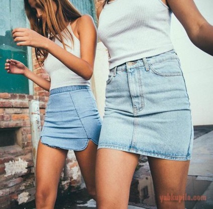 Ce fustă denim pentru a alege, cu ce să poarte și să combine pentru tine o selecție de fotografii 26 imagini de moda!