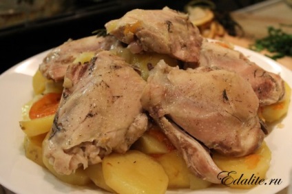 Carne de pui cu cartofi in maneca pentru coacere - 102 kcal, o reteta cu o poza, delicioasa, utila, usoara