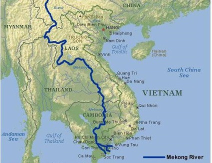 Mekong este un râu în Vietnam