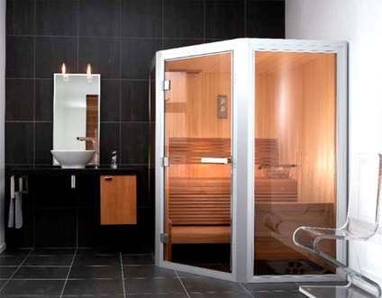 Mini-saune pentru un apartament în baie