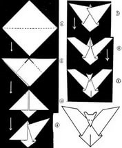 Egér repülni papír - mastering a technika origami