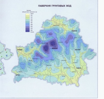 A főbb víztartó rétegek és komplexumok Belarusz területén - egy blog független