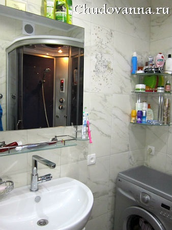 Újratervezése kombinált fürdőszoba egy külön