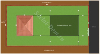 Amenajarea parcelei de 8 hectare a schemei variantei de aspect rectangular și de proiectare a zonei suburbane