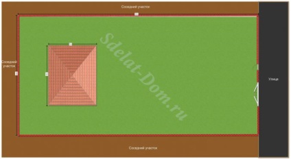 Amenajarea parcelei de 8 hectare a schemei variantei de aspect rectangular și de proiectare a zonei suburbane