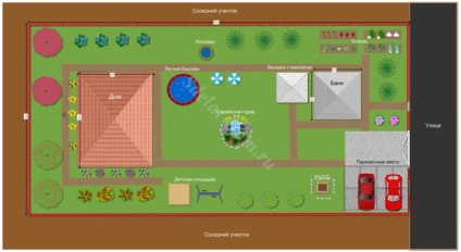 Amenajarea parcelei de 8 hectare a schemei variantei de aspect dreptunghiular și de proiectare a zonei suburbane