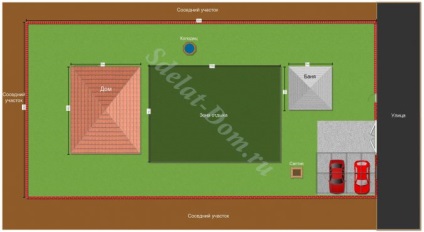 Amenajarea parcelei de 8 hectare a schemei variantei de aspect dreptunghiular și de proiectare a zonei suburbane