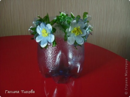 Flori frumoase din sticle de plastic de la Galina liniștită, ideile mele dulci de acasă - lucrate manual de lucru