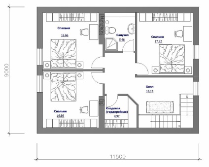 Proiectul unei case de apartamente cu două etaje - un buget-2 - o casă de țară cu oportunități de creștere,