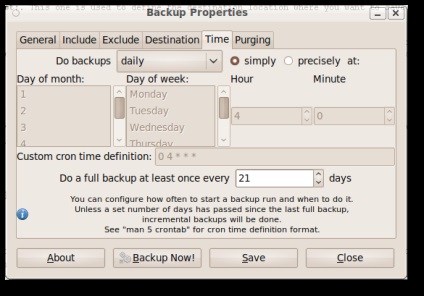 Egyszerű biztonsági ubuntu segítségével sbackup