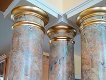 Pictură din marmură a coloanelor și pereților, imitație de marmură