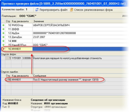 Sbis, verificat - fără erori!