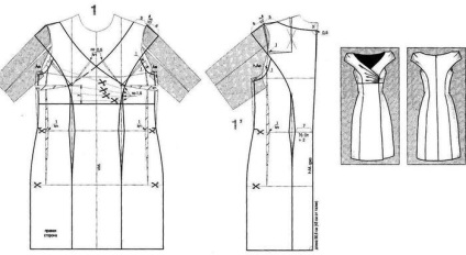 Cusam două rochii cu draperia originală