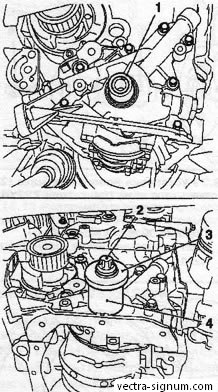 Scoaterea și instalarea vectorului opel pentru pompă de ulei, opel vectra