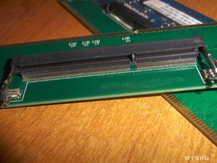 Sodimm ddr3 în clipul unui ochi pe care îl transformăm, transformăm în dimm ddr3