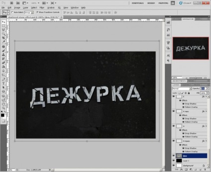 Elkészítjük a hatás egy törött kő felirata photoshop