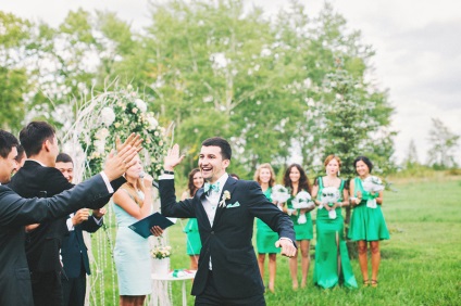 Esküvői gulnaz és artura zöld, őszinte, ország, feleségül, rozsda!