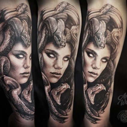 Tatuaje meduze valoare gorgon, tatuaje foto, schițe