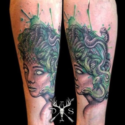 Tatuaje meduze valoare gorgon, tatuaje foto, schițe