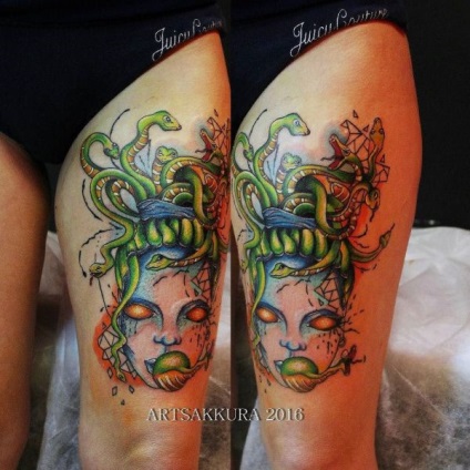 Tatuaje meduze valoare gorgon, tatuaje foto, schițe