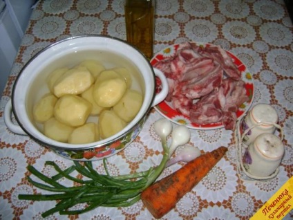 Sült krumpli sertésborda (lépésről lépésre recept fotókkal)