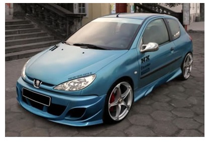 Tuning Peugeot, egy fotó szalon és optikai tuning peugeot 206