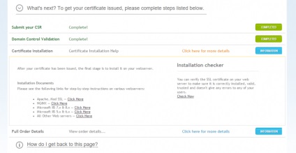 Instalați certificatul SSL pentru site