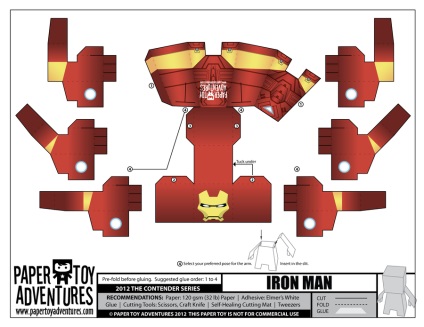 Залізна людина своїми руками з паперу схема
