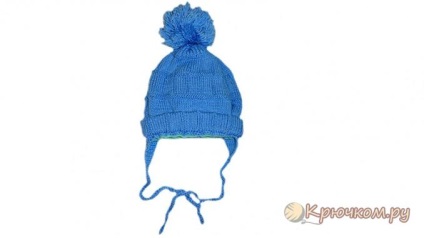 Pălărie pentru copii de iarnă cu bule și cravate, tricotate
