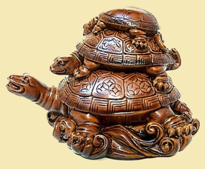 Amuletul unei broaște țestoase triple, care aduce avere și fericire, prima femeie