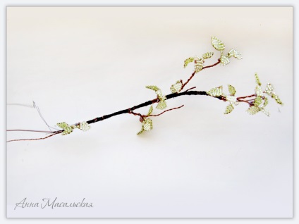 Birch din margele de mâini proprii - Floristica cu margele de la Anna Masalskaya