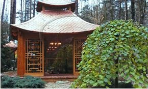 Gazebo în stil japonez de instrucțiuni video pentru instalarea de mâini proprii, desene, proiecte, preț, fotografie