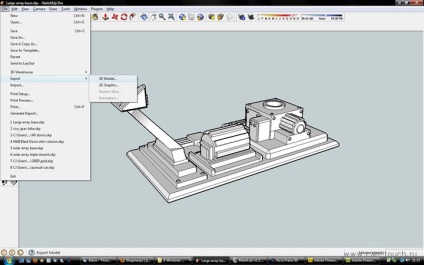 Érintse · Az export STL fájlkezelő segítségével SketchUp programmal