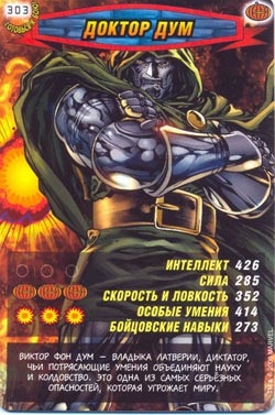 Pókember hősök és gazemberek - Doctor Doom kártya - №303